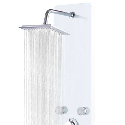 142992 vidaXL Shower Panel Unit Glass 25x44,6x130 cm White