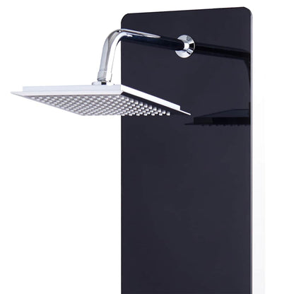 vidaXL Shower Panel Unit Glass 25x44,6x130 cm Black
