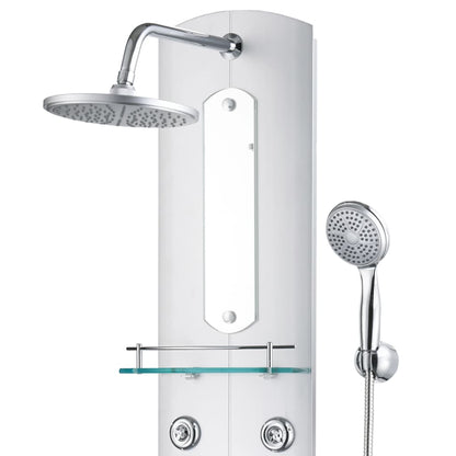 vidaXL Shower Panel Unit 25x43x120 cm Silver