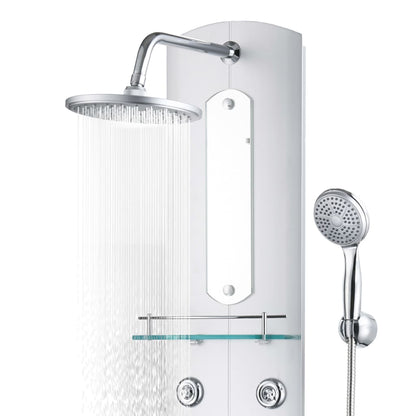 142994 vidaXL Shower Panel Unit 25x43x120 cm Silver