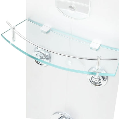 vidaXL Shower Panel Unit 25x43x120 cm Silver