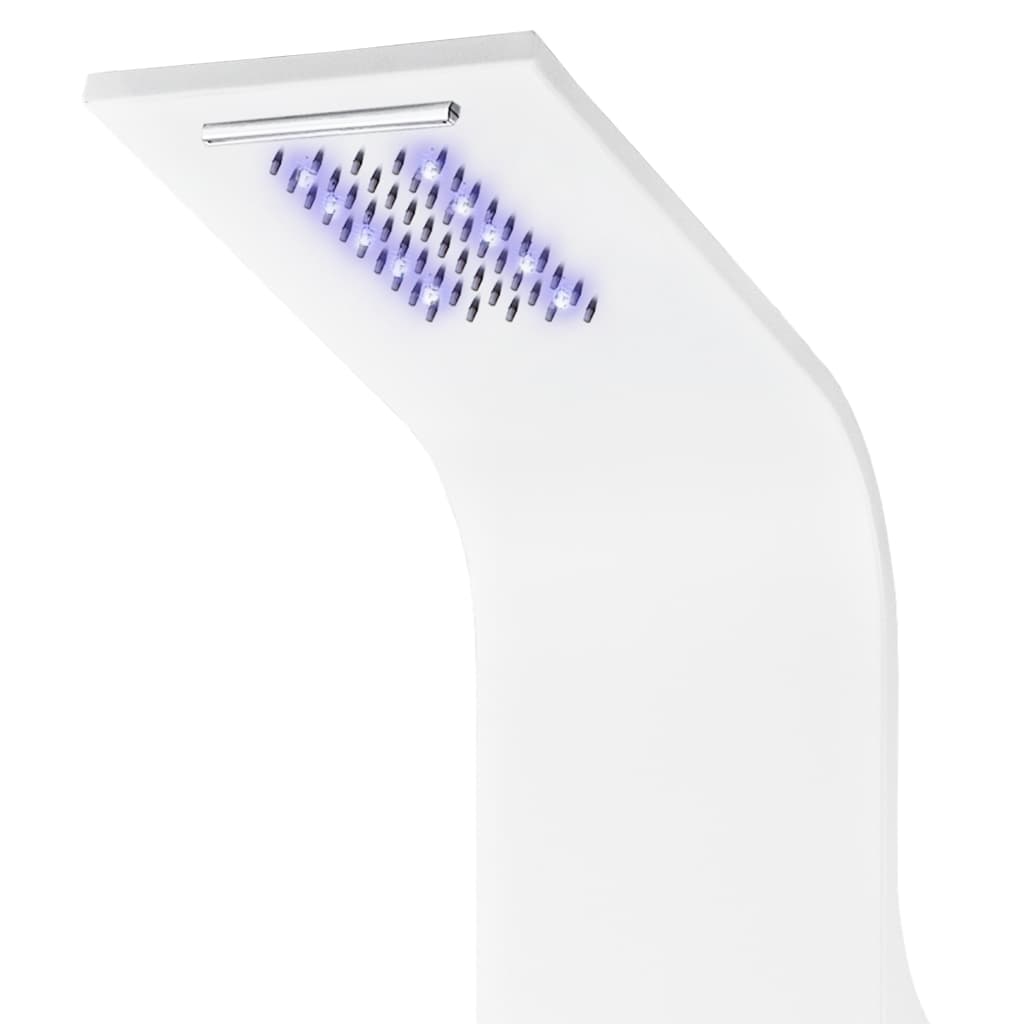 vidaXL Shower Panel Unit Aluminium 20x44x130 cm White
