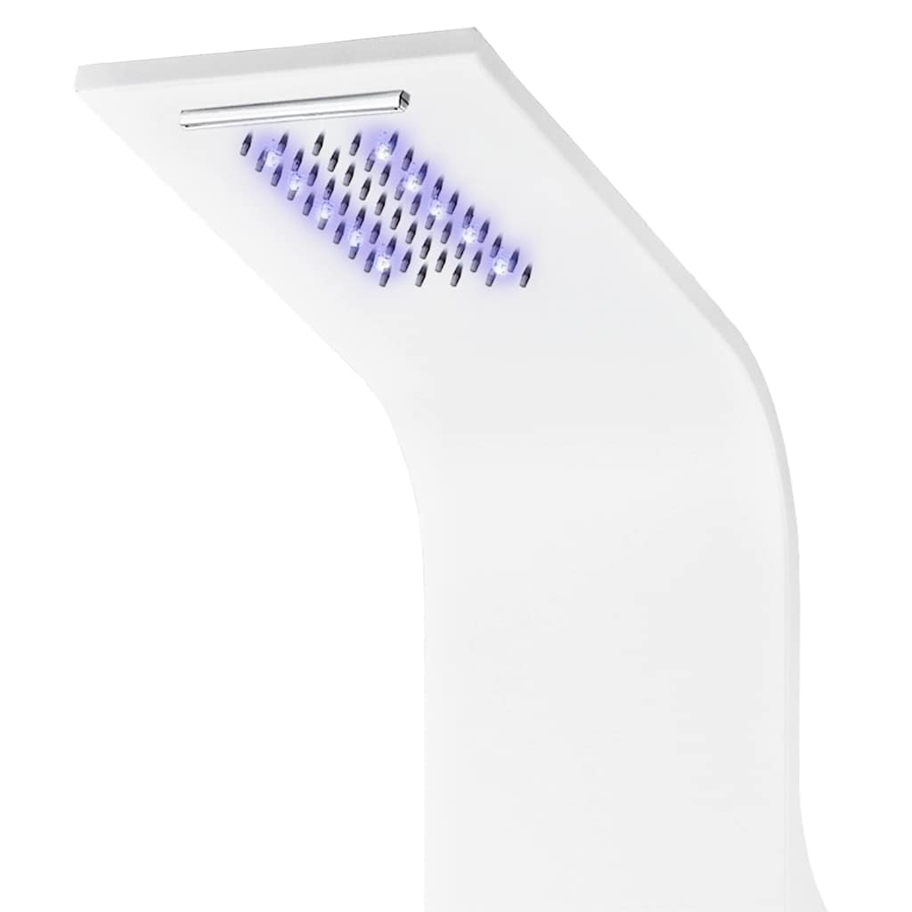 vidaXL Shower Panel Unit Aluminium 20x44x130 cm White