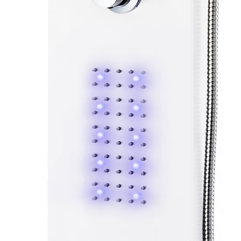 vidaXL Shower Panel Unit Aluminium 20x44x130 cm White
