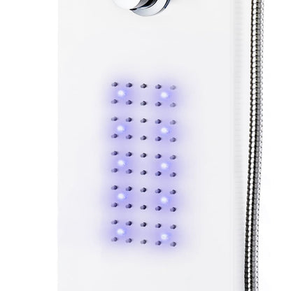 vidaXL Shower Panel Unit Aluminium 20x44x130 cm White