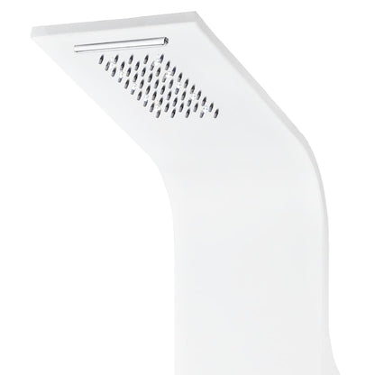 vidaXL Shower Panel Unit Aluminium 20x44x130 cm White