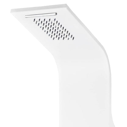 vidaXL Shower Panel Unit Aluminium 20x44x130 cm White