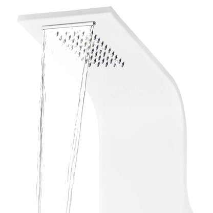 vidaXL Shower Panel Unit Aluminium 20x44x130 cm White