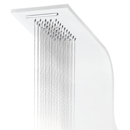 vidaXL Shower Panel Unit Aluminium 20x44x130 cm White