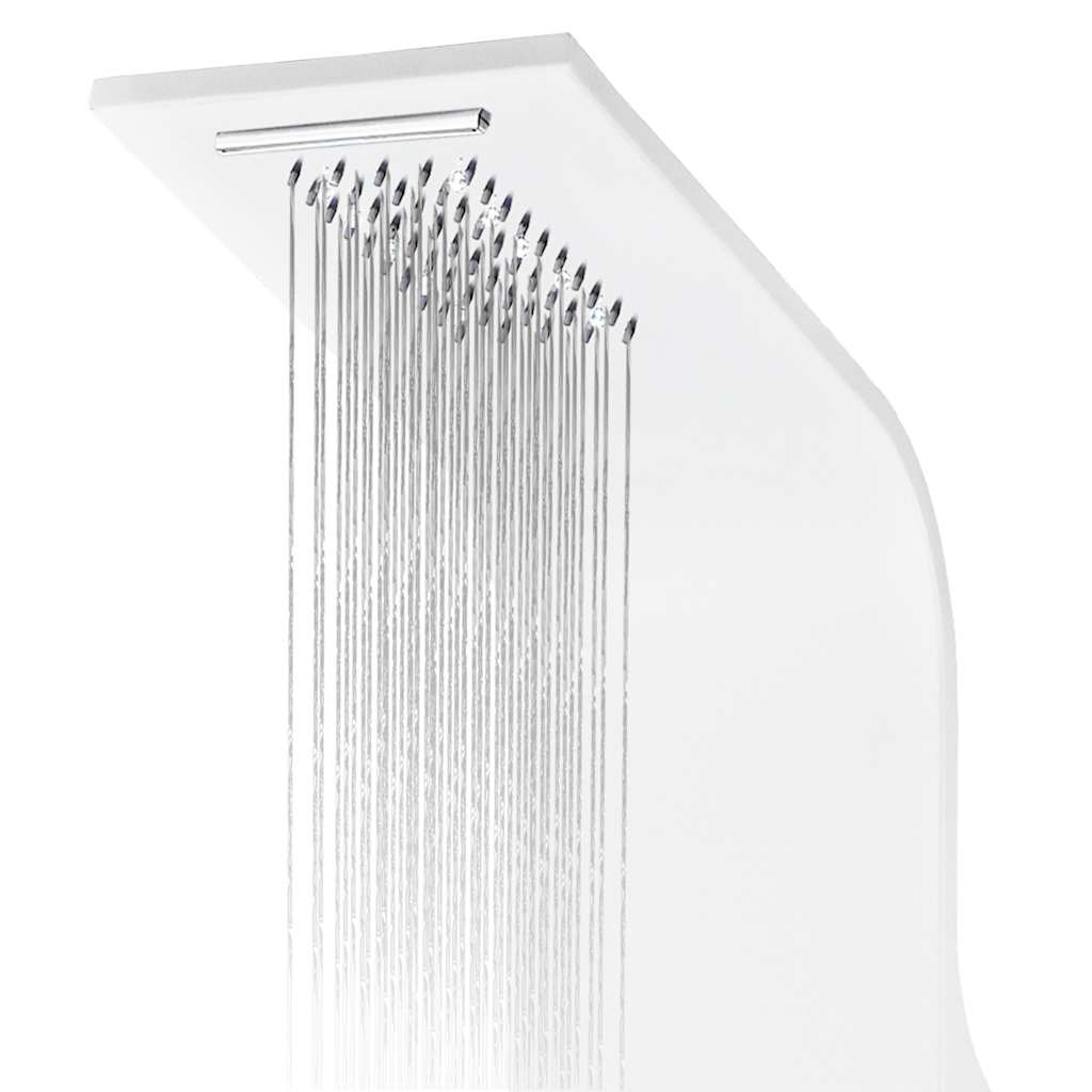 vidaXL Shower Panel Unit Aluminium 20x44x130 cm White