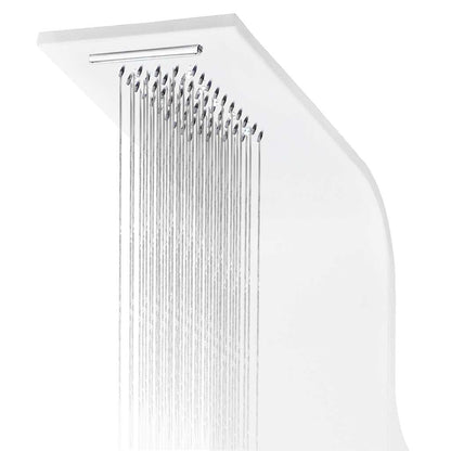 vidaXL Shower Panel Unit Aluminium 20x44x130 cm White
