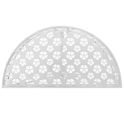 vidaXL Side Table Vintage Style Half Round Metal 72x36x74 cm Silver