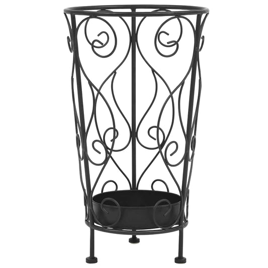 245932 vidaXL Umbrella Stand Vintage Style Metal 26x46 cm Black