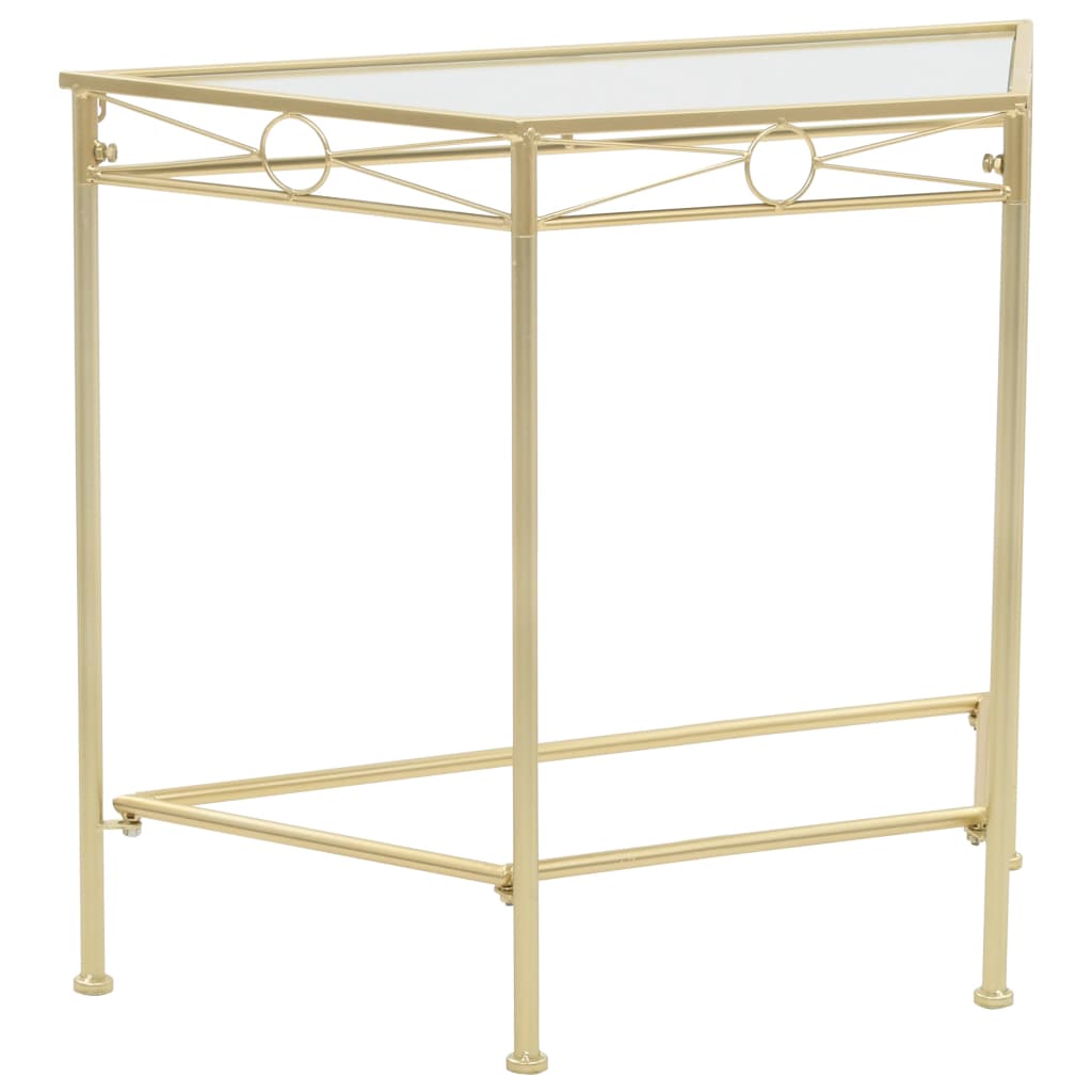 vidaXL Side Table Vintage Style Metal 87x34x73 cm Gold