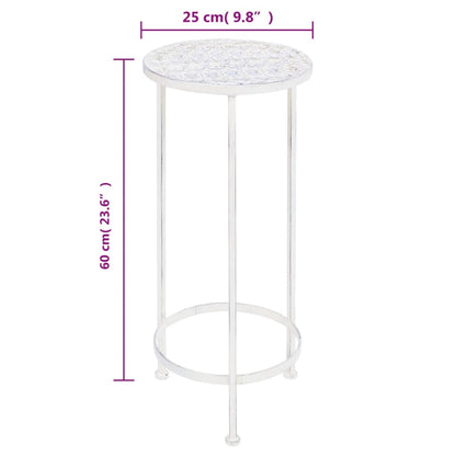 vidaXL Plant Stand Set 3 Pieces Vintage Style Metal Antique White