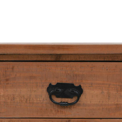 246122 vidaXL Console Table Solid Fir Wood 126x40x77,5 cm Brown