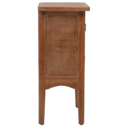 vidaXL Bedside Cabinet | Brown | Solid Fir Wood | 40x29x68cm | Storage