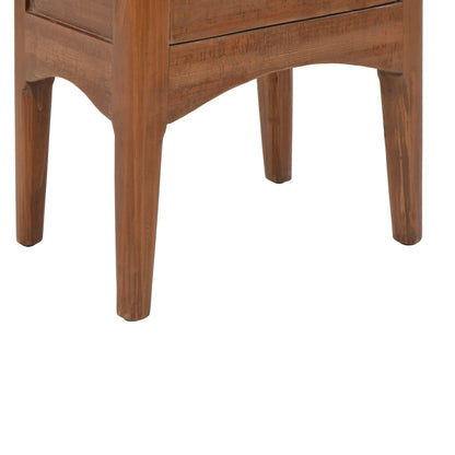vidaXL Bedside Cabinet | Brown | Solid Fir Wood | 40x29x68cm | Storage