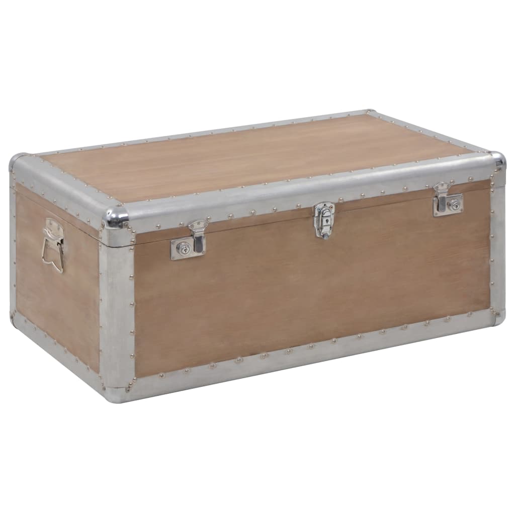 246124 vidaXL Storage Box Solid Fir Wood 91x52x40 cm Brown
