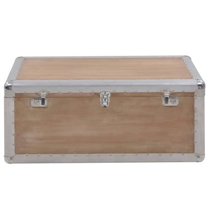 vidaXL Storage Box Solid Fir Wood 91x52x40 cm Brown