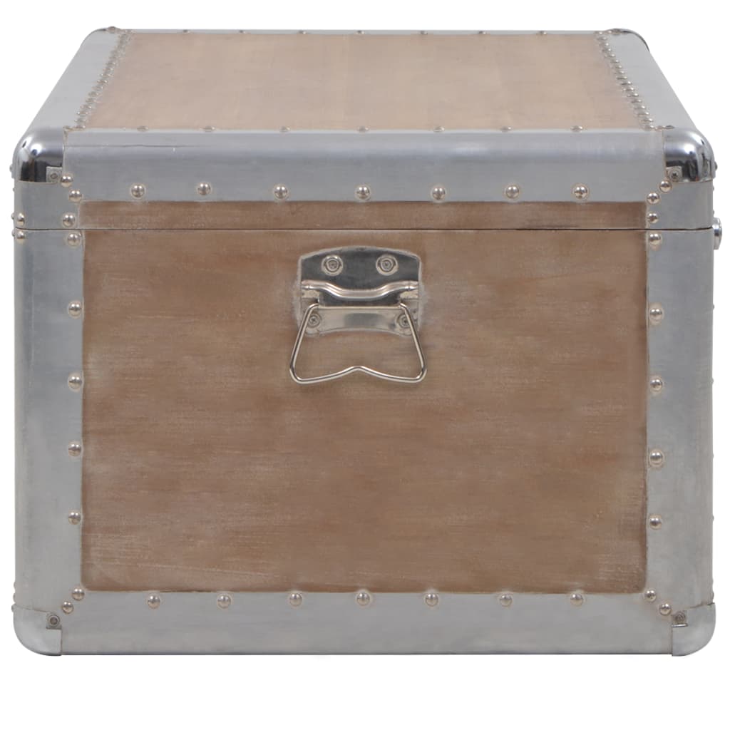 246124 vidaXL Storage Box Solid Fir Wood 91x52x40 cm Brown