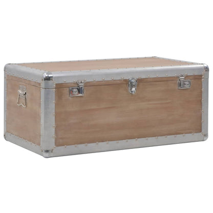 vidaXL Storage Box Solid Fir Wood 91x52x40 cm Brown
