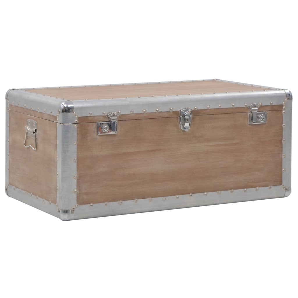 246124 vidaXL Storage Box Solid Fir Wood 91x52x40 cm Brown