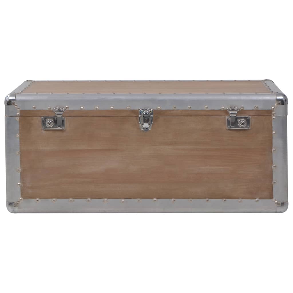 246124 vidaXL Storage Box Solid Fir Wood 91x52x40 cm Brown