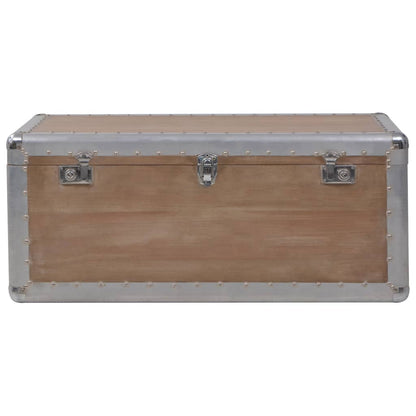 246124 vidaXL Storage Box Solid Fir Wood 91x52x40 cm Brown
