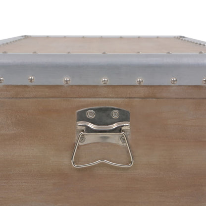 246124 vidaXL Storage Box Solid Fir Wood 91x52x40 cm Brown