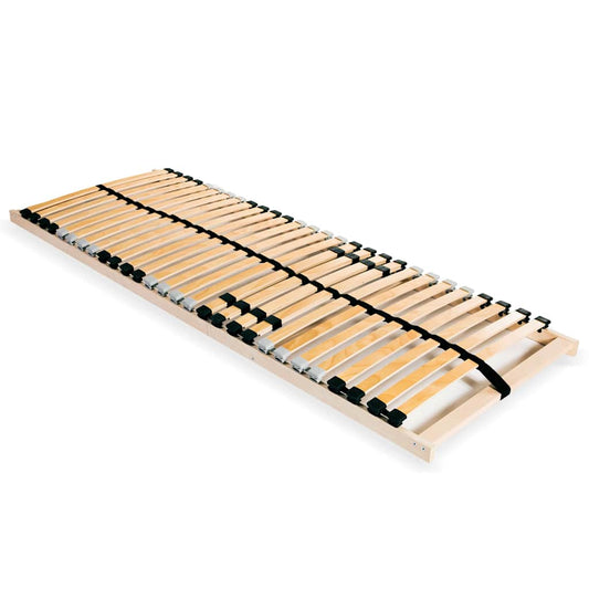 vidaXL Bed Slatted Base | Natural Beechwood | Solid beechwood frame, birch slats