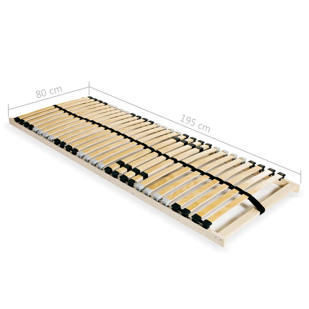 vidaXL Bed Slatted Base | Light brown, beige