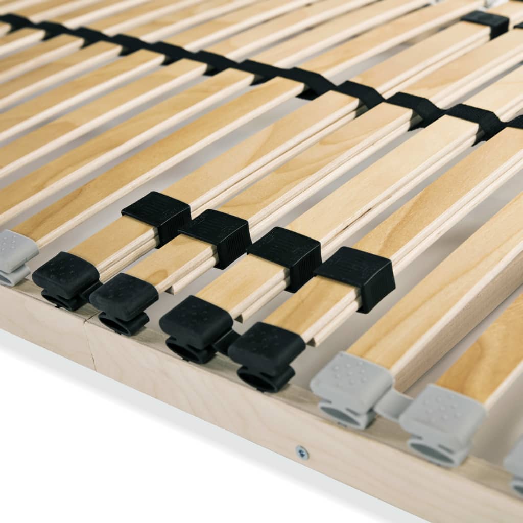 vidaXL Bed Slatted Base | Natural wood | Beech wood frame, birch slats