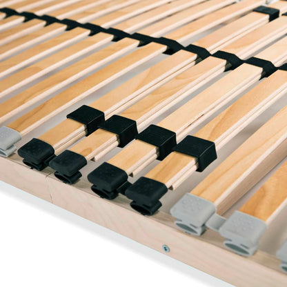 vidaXL Bed Slatted Base | Natural wood | Beech wood frame, birch slats
