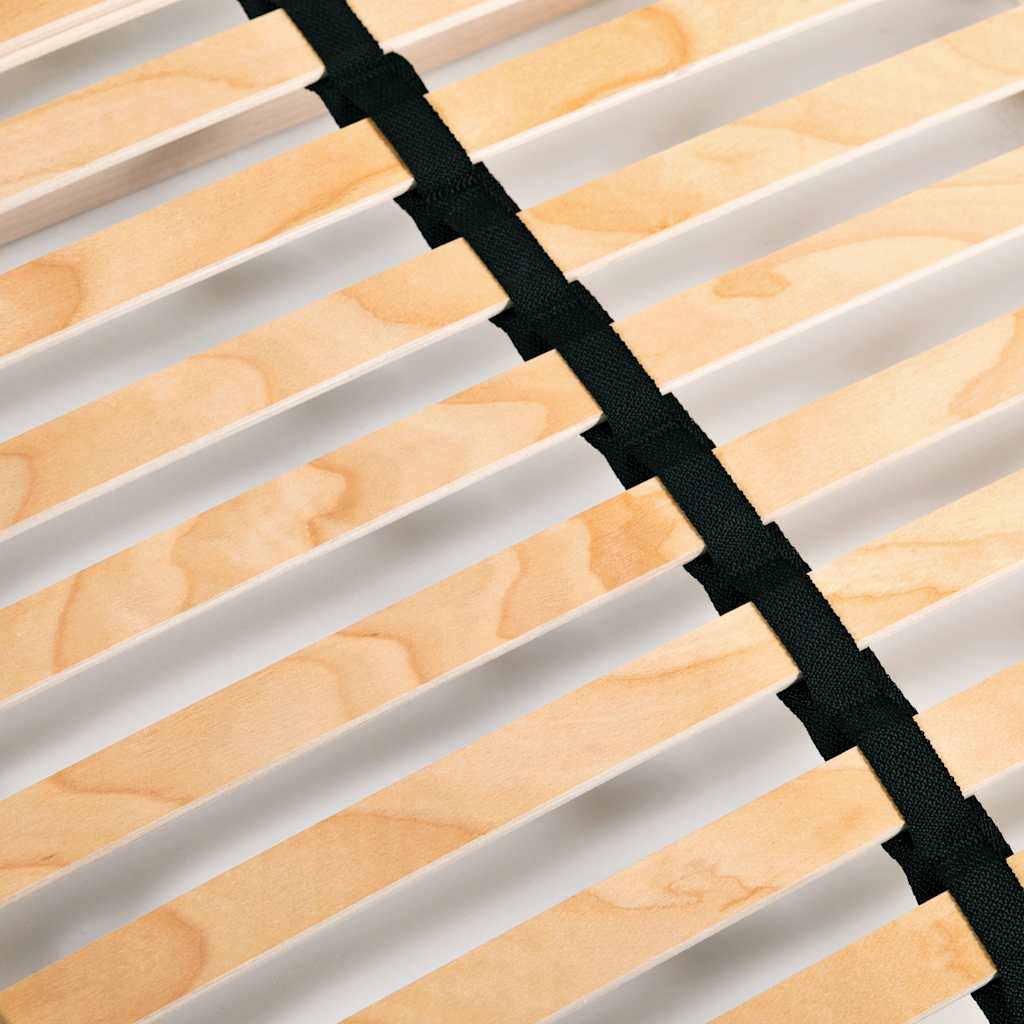 vidaXL Bed Slatted Base | Natural beech/ birch | Solid beechwood, birch slats