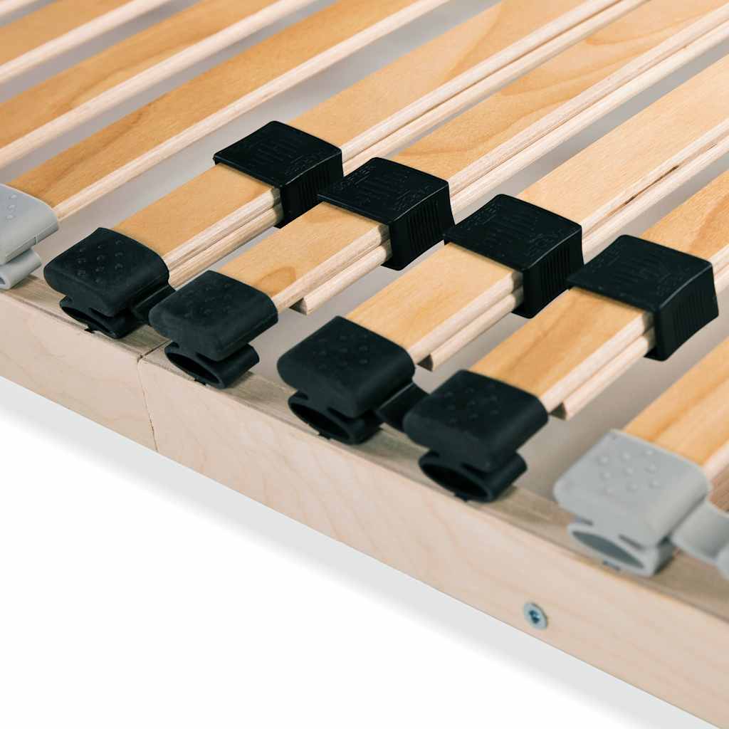 vidaXL Bed Slatted Base | Natural beech/ birch | Solid beechwood, birch slats