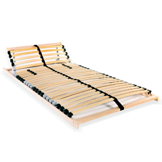 vidaXL Bed Slatted Base | Natural wood | Solid beechwood frame, birch slats