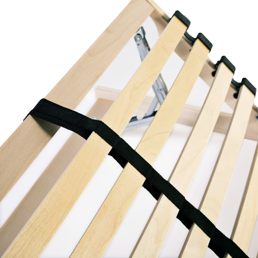 vidaXL Bed Slatted Base | Natural wood | Solid beechwood frame, birch slats