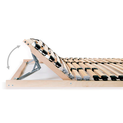 vidaXL Slatted Bed Base without Mattress with 28 Slats 7 Zones 140x200 cm