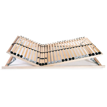 vidaXL Bed Slatted Base | Beech | Solid beech wood frame, Birch slats