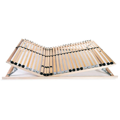 vidaXL Slatted Bed Base without Mattress with 28 Slats 7 Zones 100x200 cm