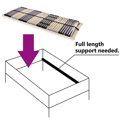 vidaXL Bed Base | Beechwood and Birch | Solid Beechwood and Birch | 70x200 cm