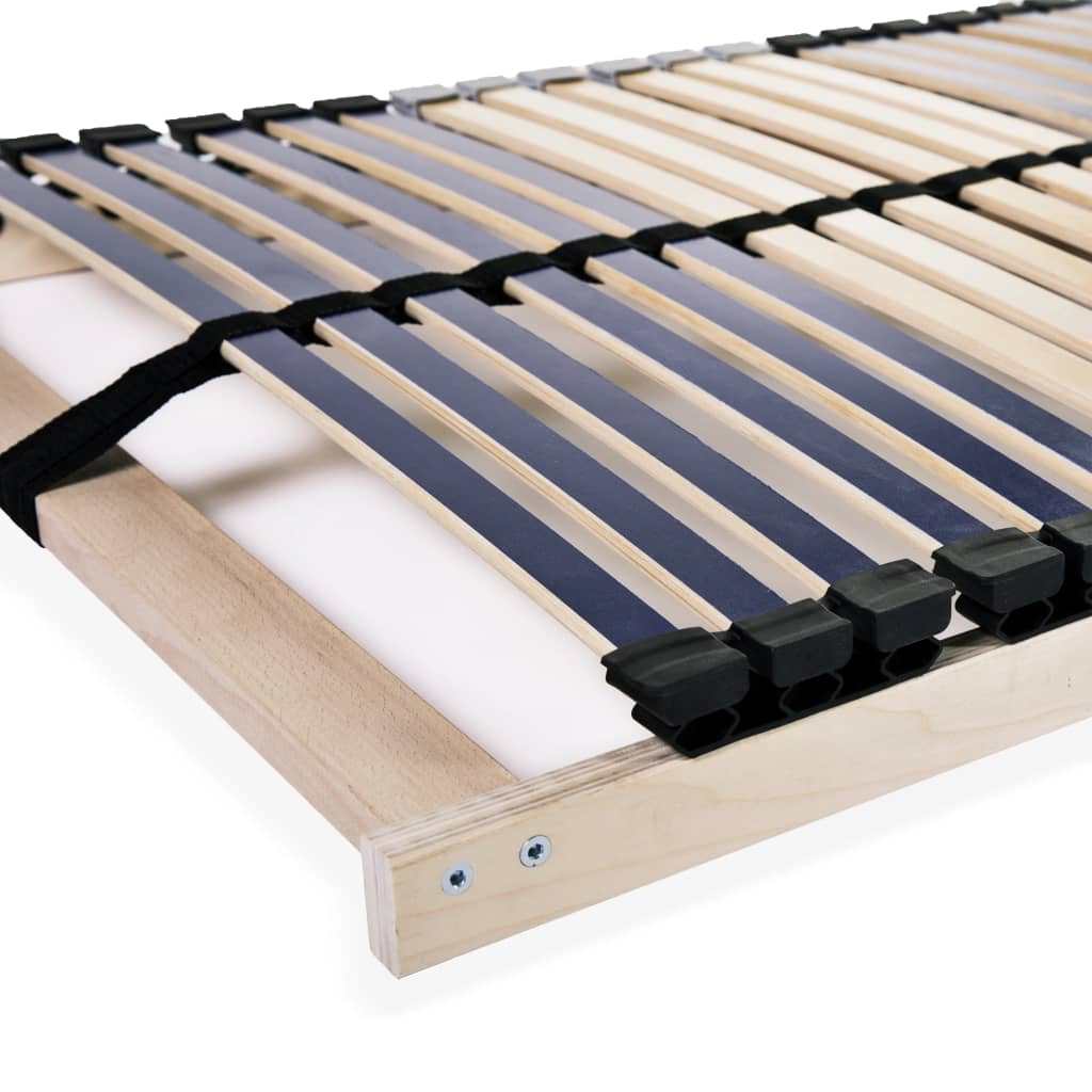 vidaXL Bed Base | Beechwood, Birch | Solid beechwood frame, Birch slats