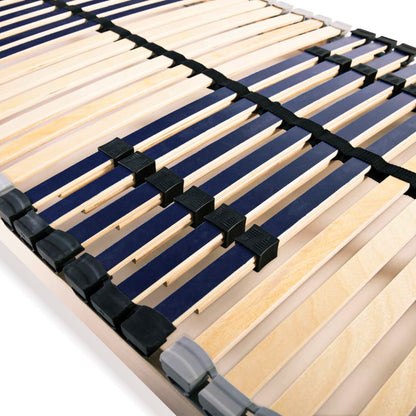 vidaXL Bed Base | Beechwood, Birch | Solid beechwood frame, Birch slats