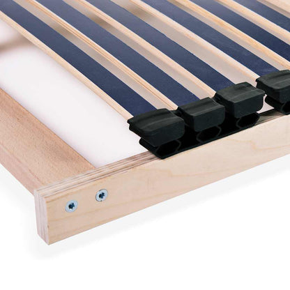 vidaXL Slatted Bed Base without Mattress with 42 Slats 7 Zones 140x200 cm
