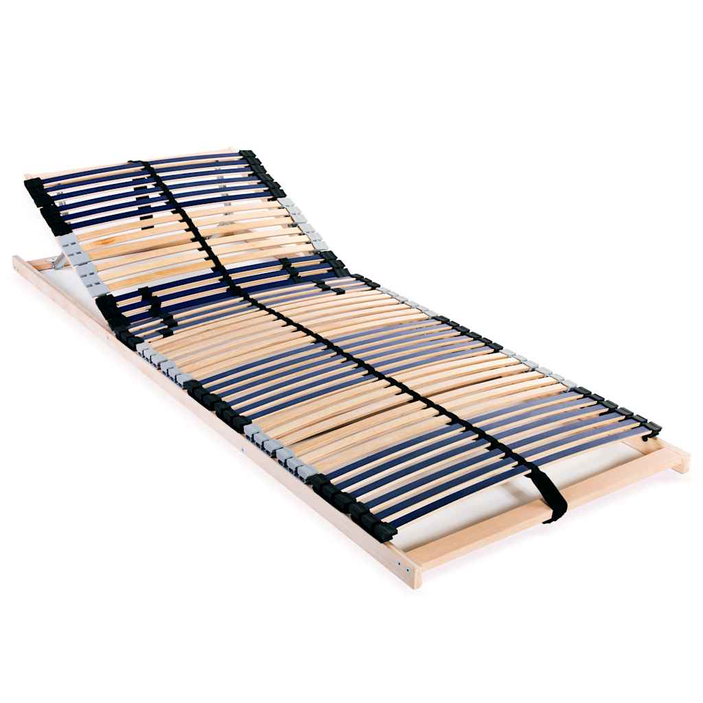 vidaXL Slatted Bed Base without Mattress with 42 Slats 7 Zones 70x200 cm