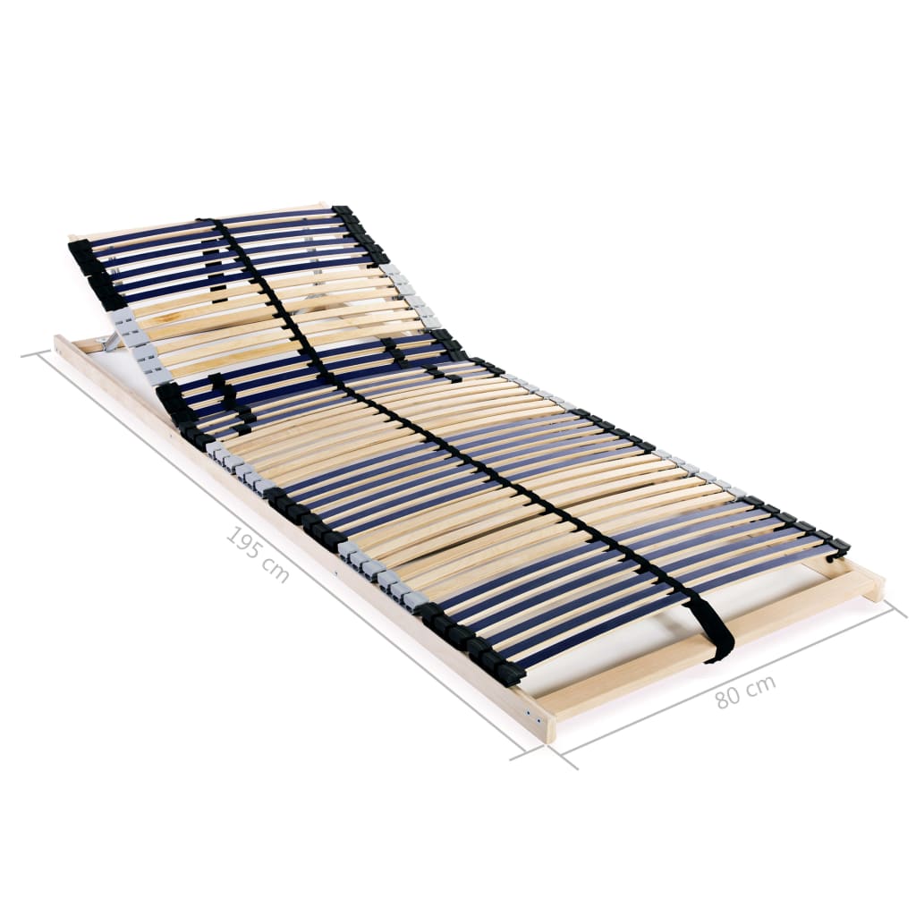 vidaXL Bed Base | Beechwood | Solid beechwood frame | Single