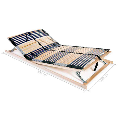 vidaXL Bed Base | Natural Birch | Solid beechwood frame with birch slats