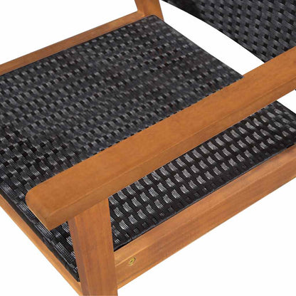44074 vidaXL 5 Piece Outdoor Dining Set Poly Rattan Black and Brown