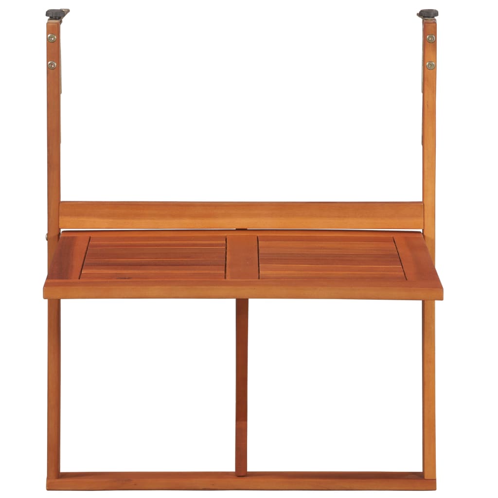 vidaXL Hanging Balcony Table 64.5x44x80 cm Solid Acacia Wood